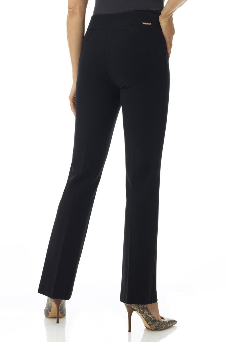 Rekucci Women's Secret Figure Pull-On Knit Bootcut Pant w/Tummy Control (16 Short, Black) - Image 3